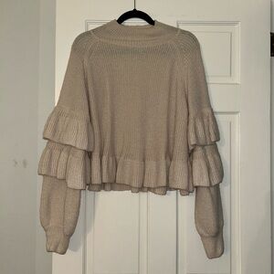 Current Air Sweater with Ruffles